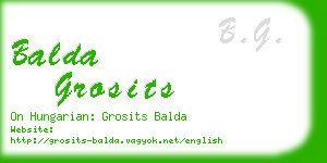 balda grosits business card